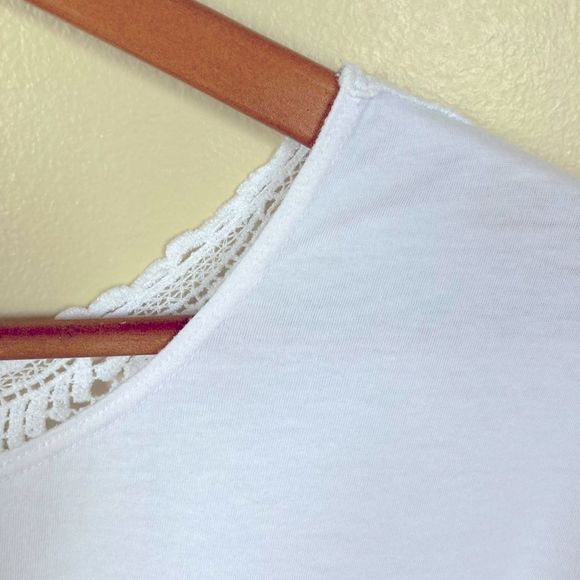Short Sleeve Boho Stretch Waist Cotton Top Size Small - Picture 12 of 16